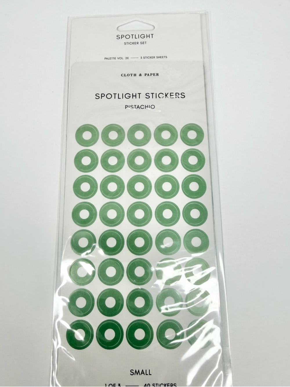 Cloth & Paper Spotlight Sticker bundle: multi-color round stickers. New - Picture 6 of 9
